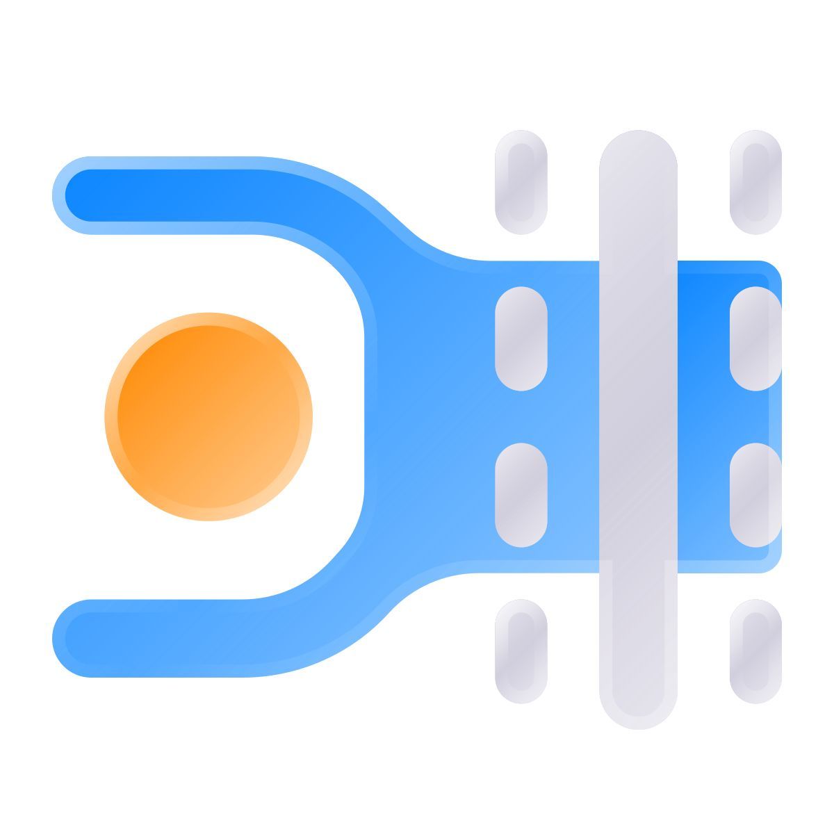 liquid glass color style run over icon