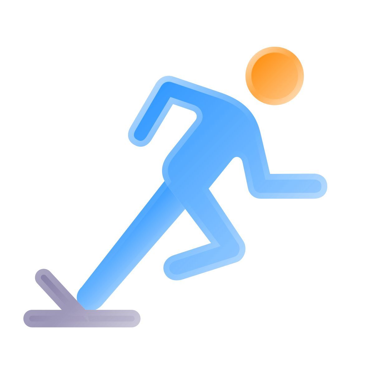 liquid glass color style runner on the start icon