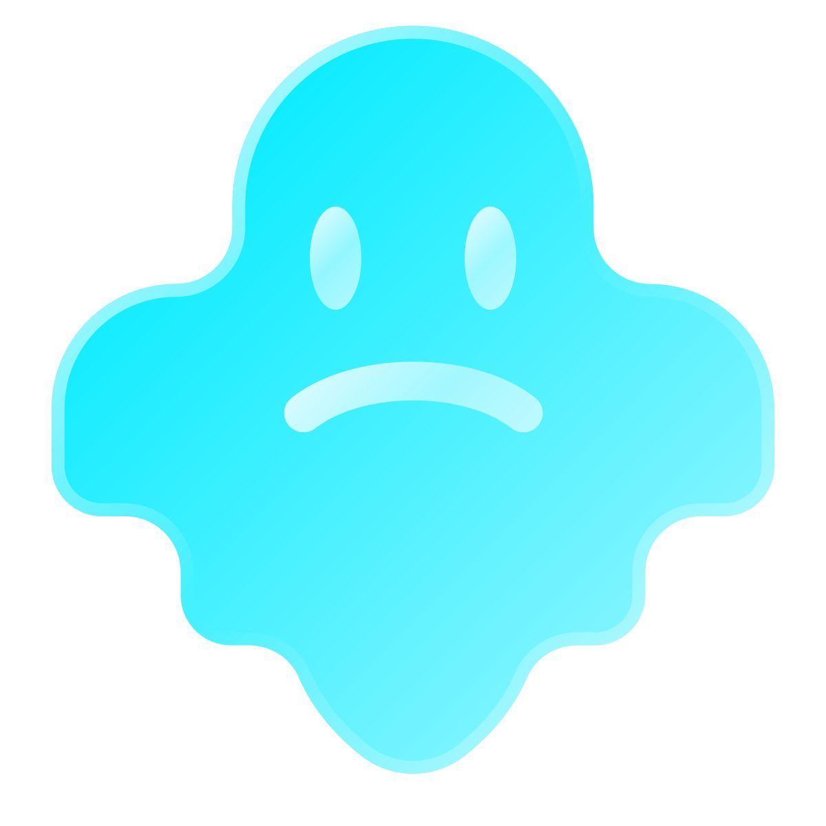 liquid glass color style fantasma triste icon
