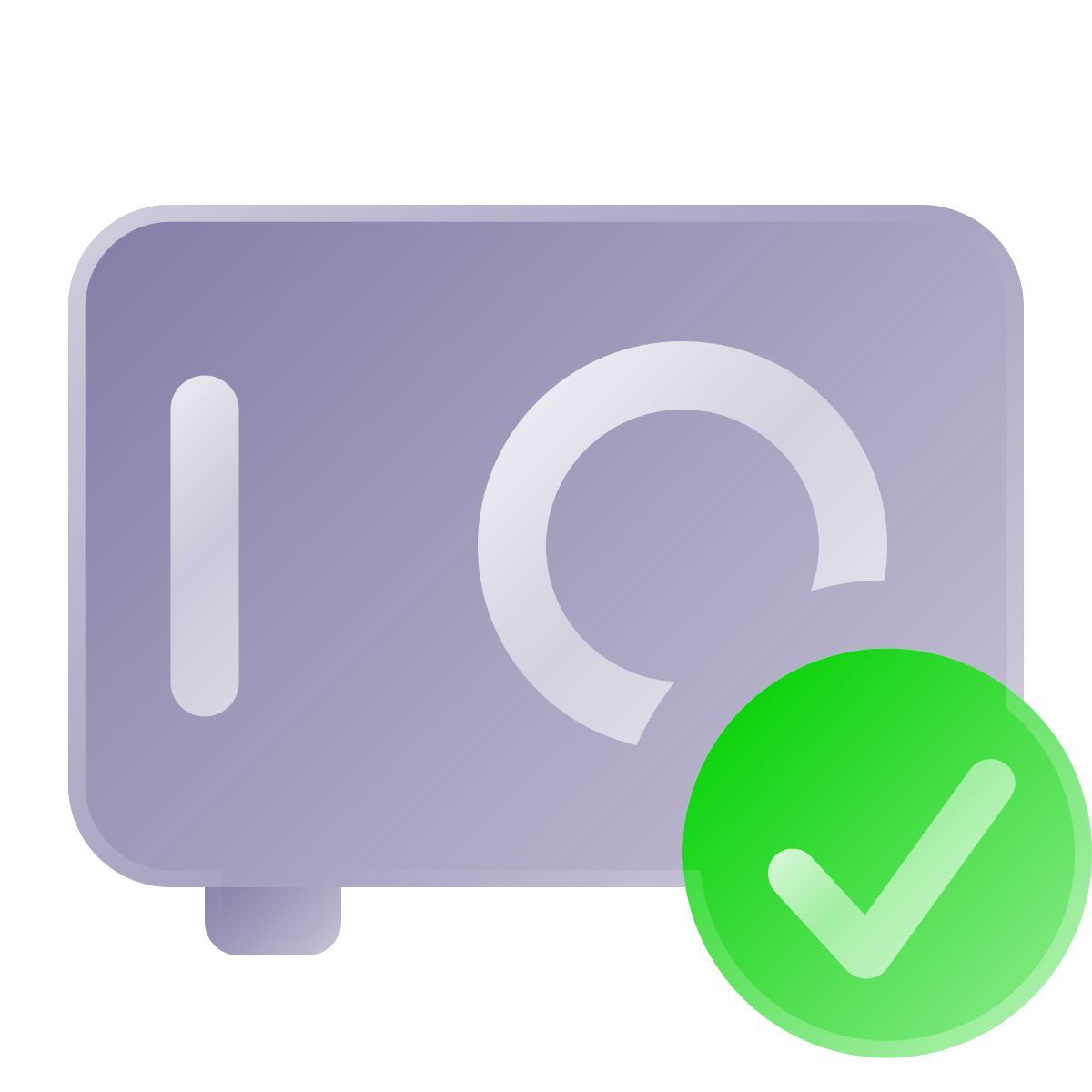 liquid glass color style safe ok icon