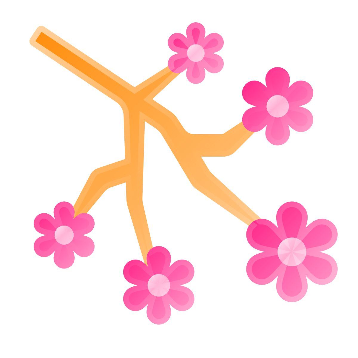 liquid glass color style 桜の花 icon
