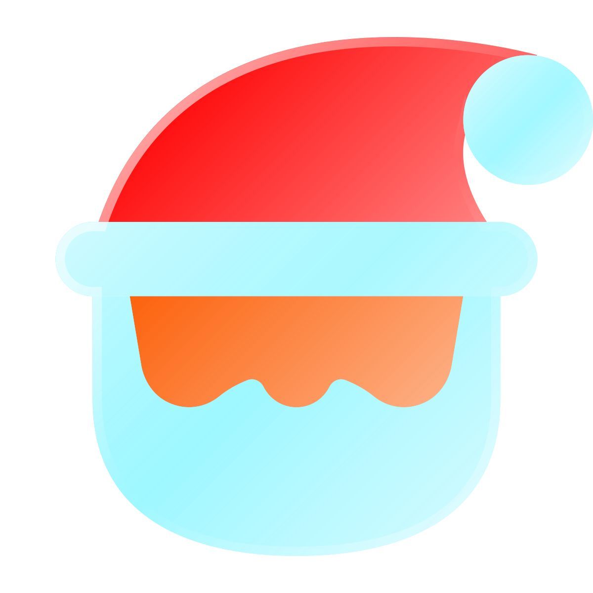 liquid glass color style weihnachtsmann icon