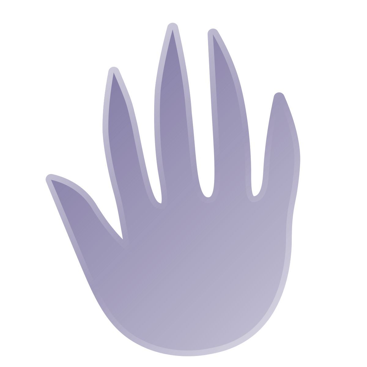 liquid glass color style mão assustadora icon
