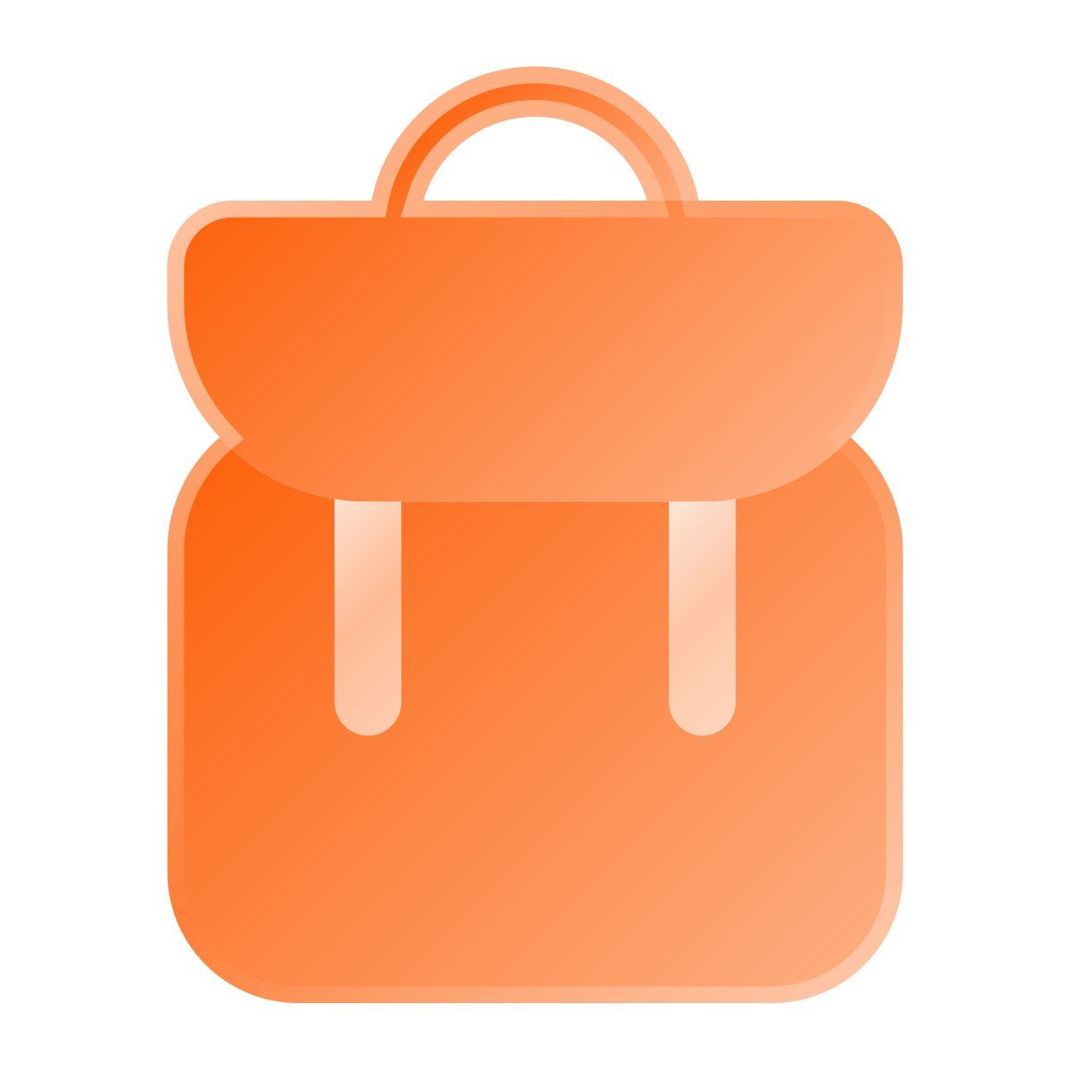liquid glass color style zaino scolastico icon