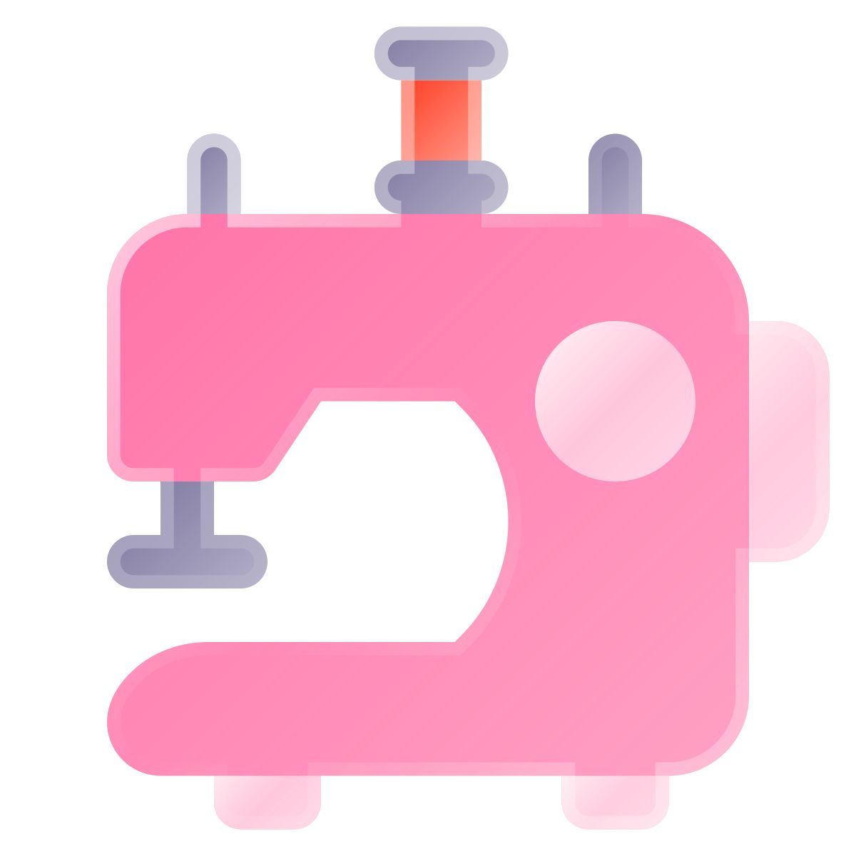 liquid glass color style máquina de coser icon