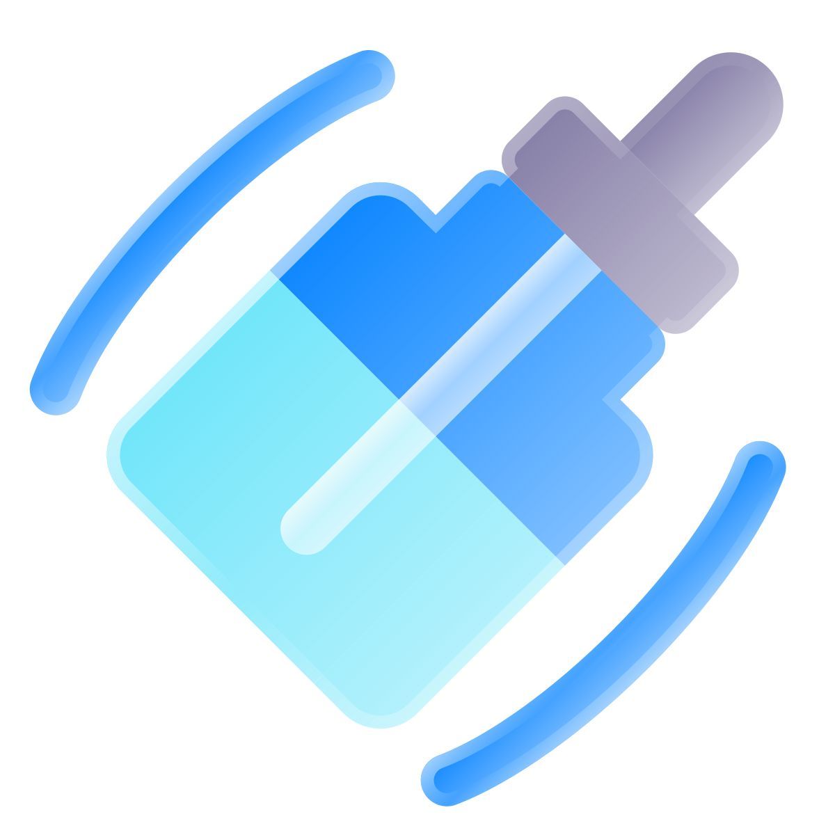 liquid glass color style agite suavemente icon