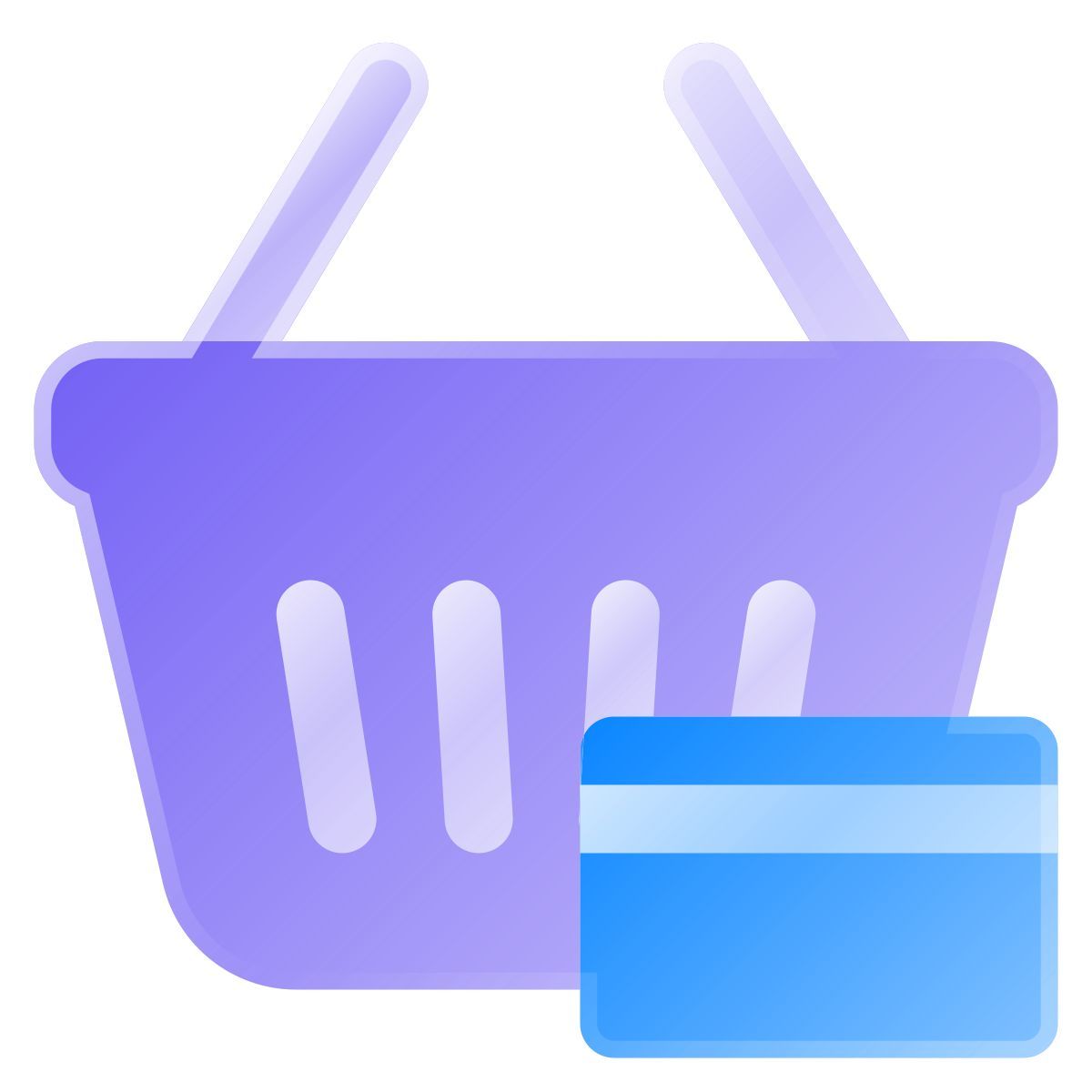 liquid glass color style 购物 1 icon