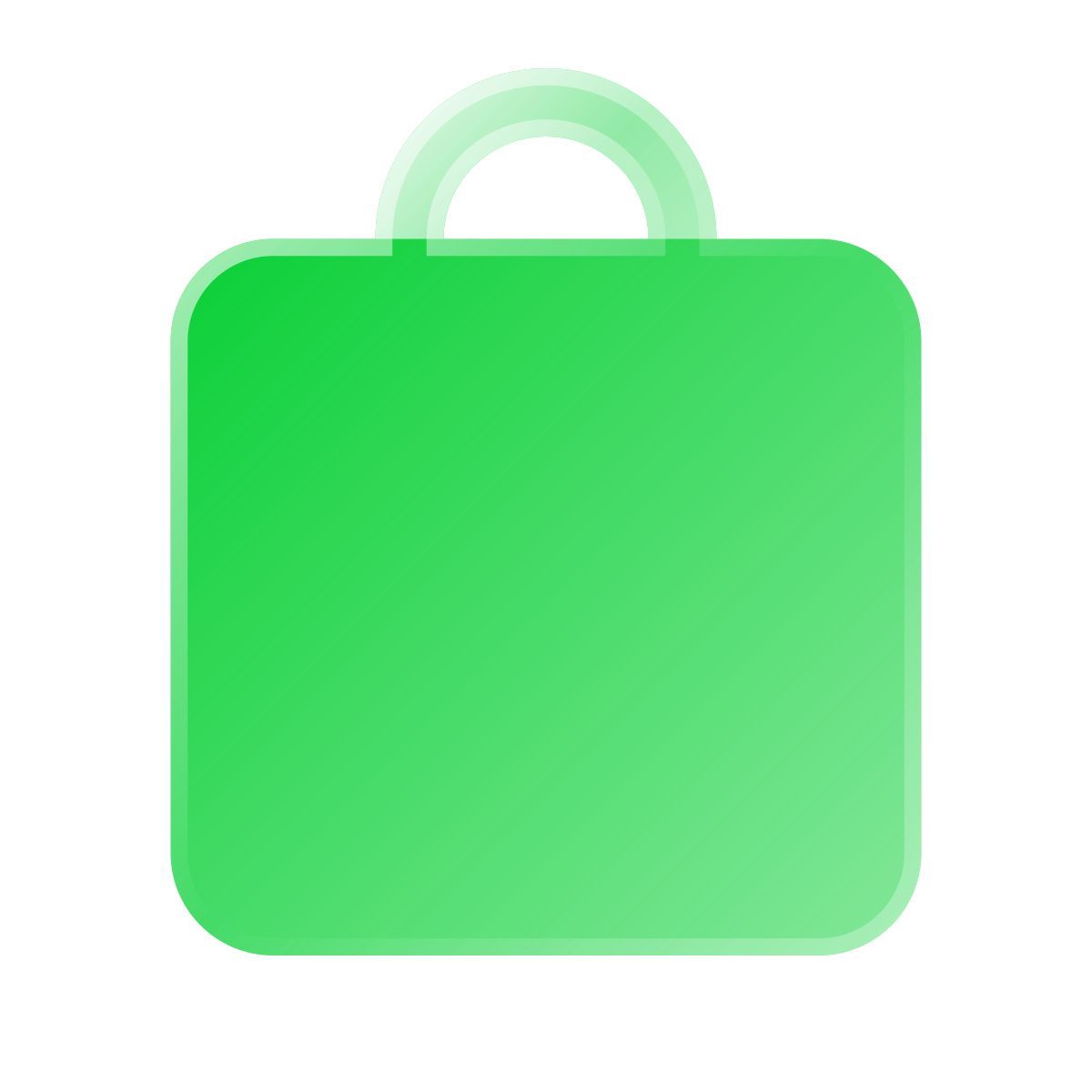 liquid glass color style einkaufstasche icon