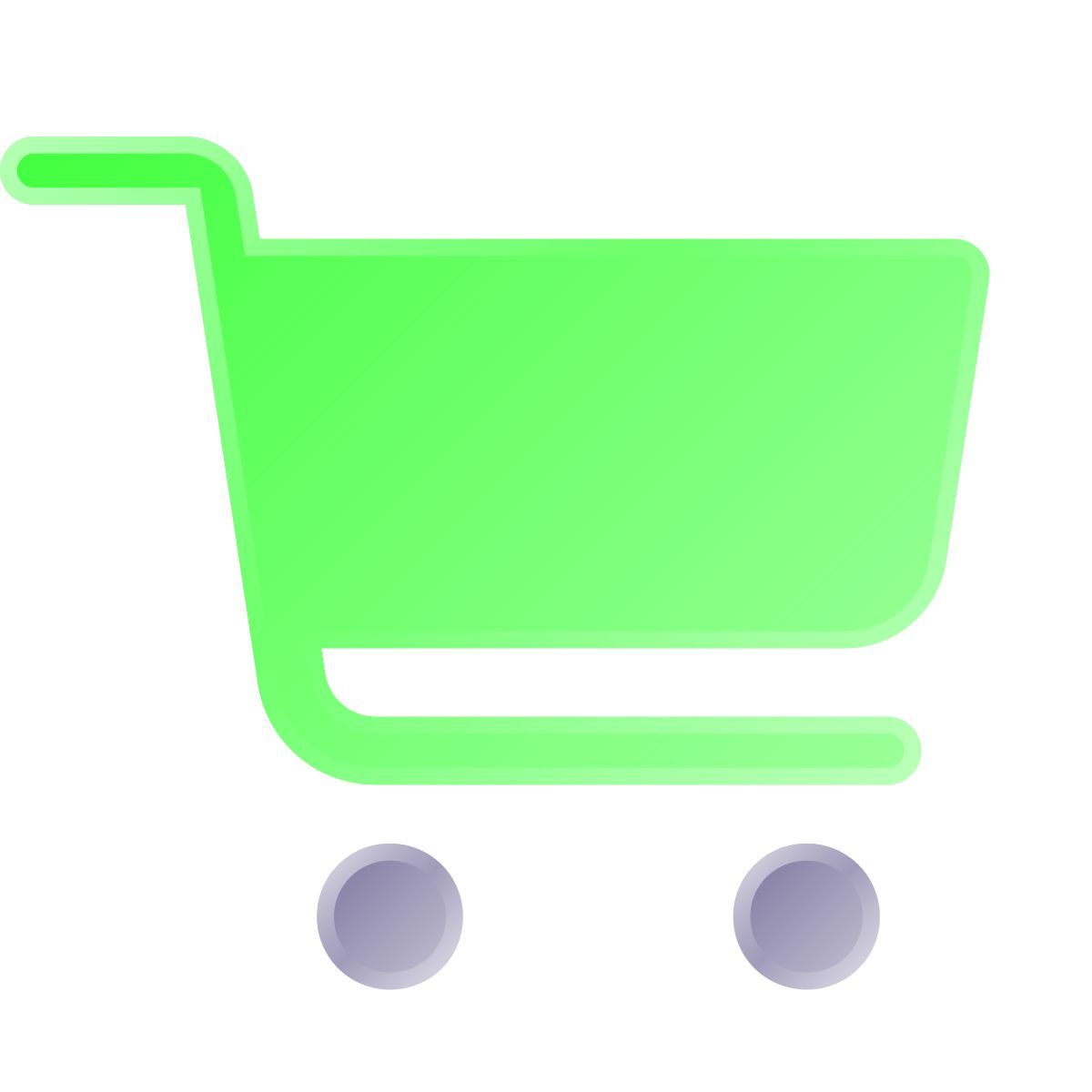 liquid glass color style warenkorb icon