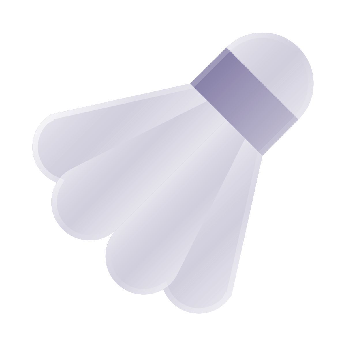 liquid glass color style shuttlecock icon