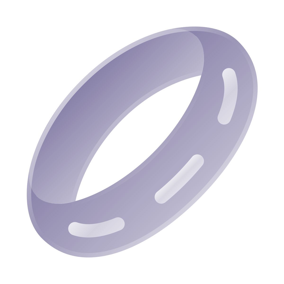 liquid glass color style anello d'argento icon