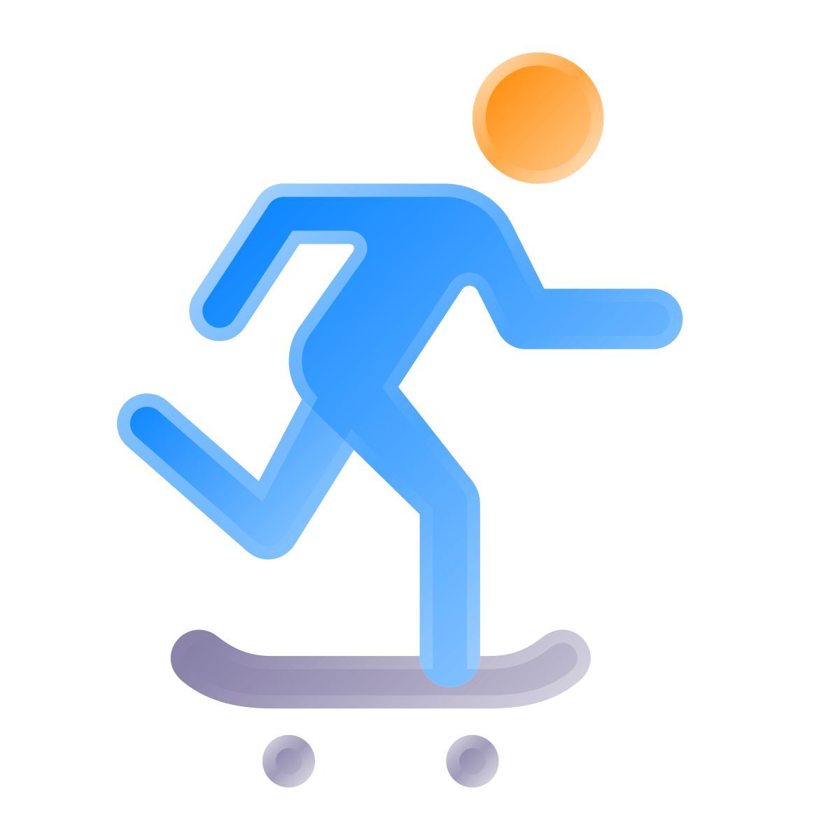 liquid glass color style skate icon