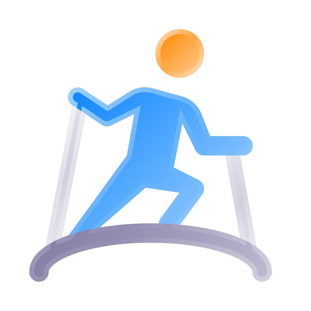 liquid glass color style simulateur de ski icon