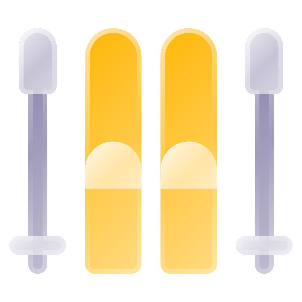 liquid glass color style ski icon