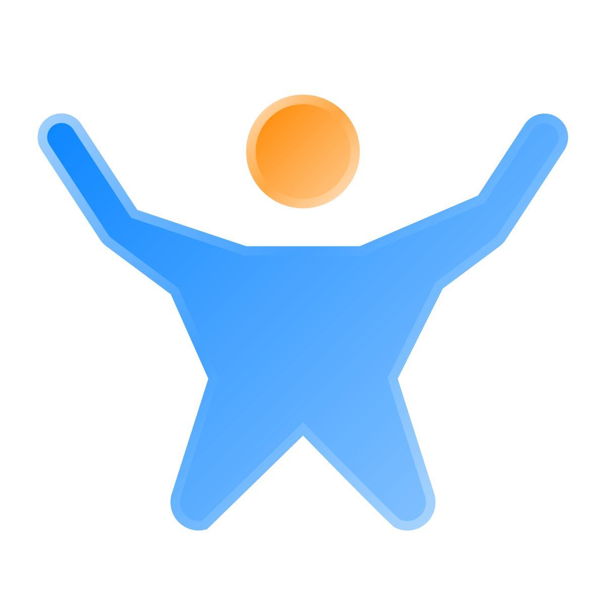 liquid glass color style paracaidismo icon