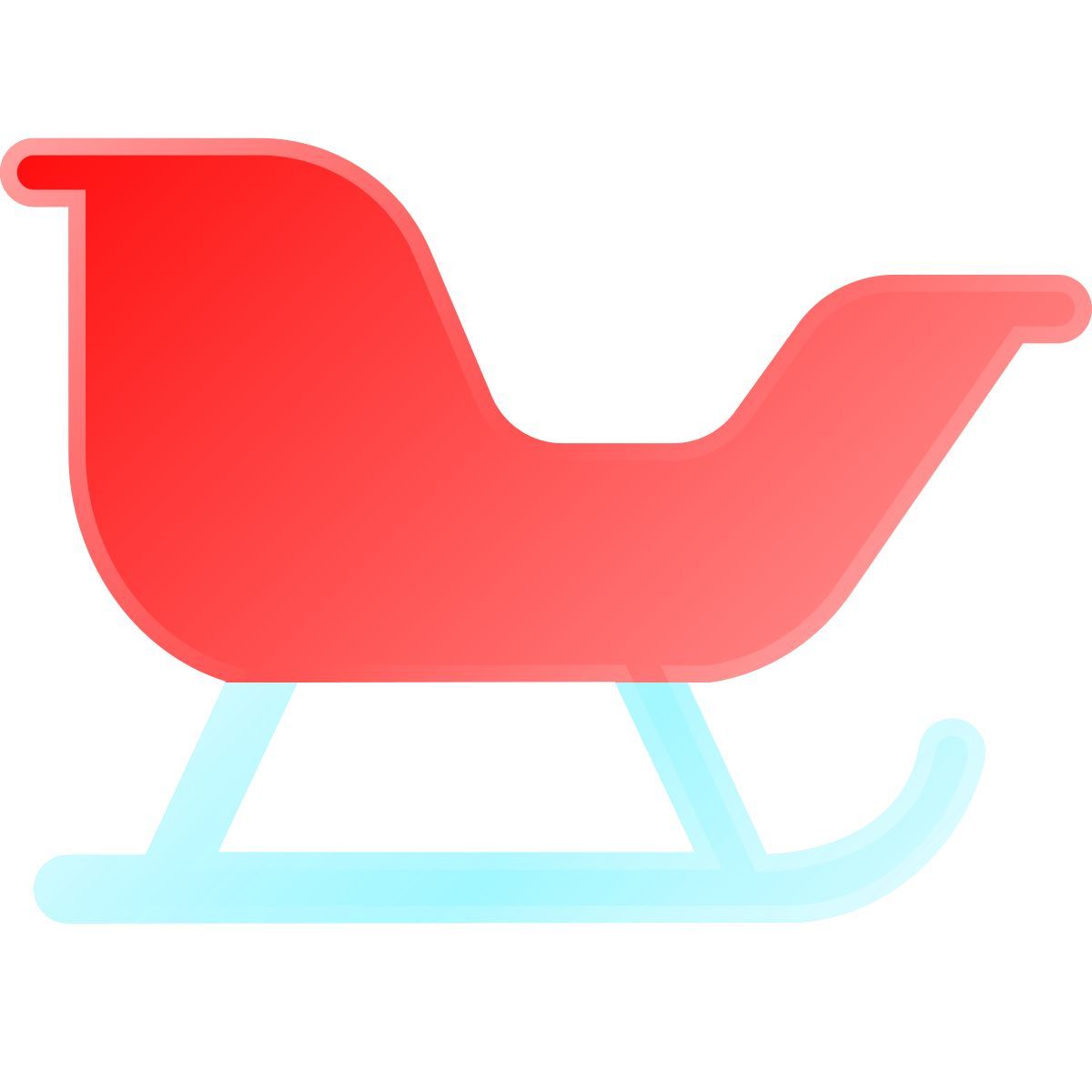 liquid glass color style traîneau icon