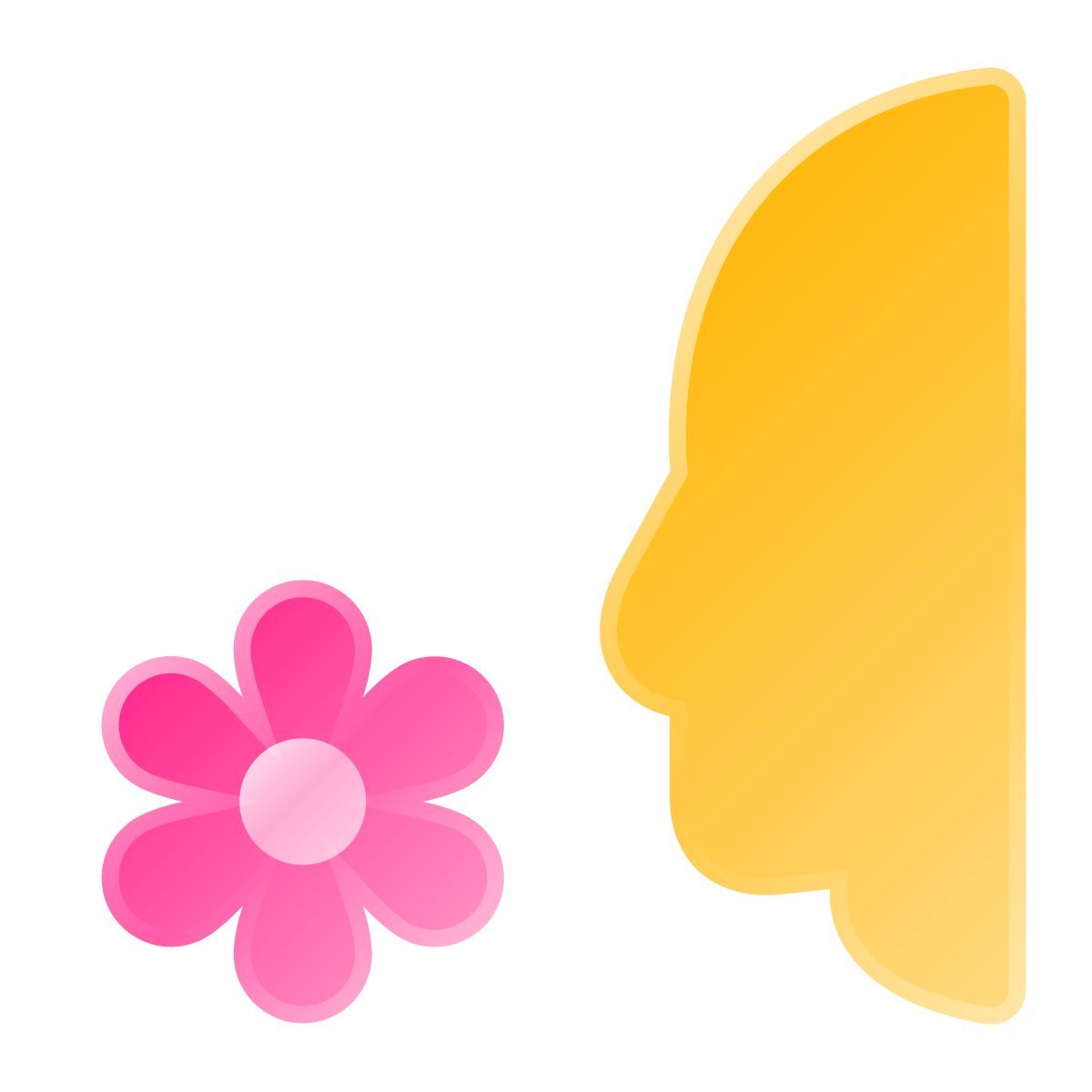 liquid glass color style нюхать цветок icon