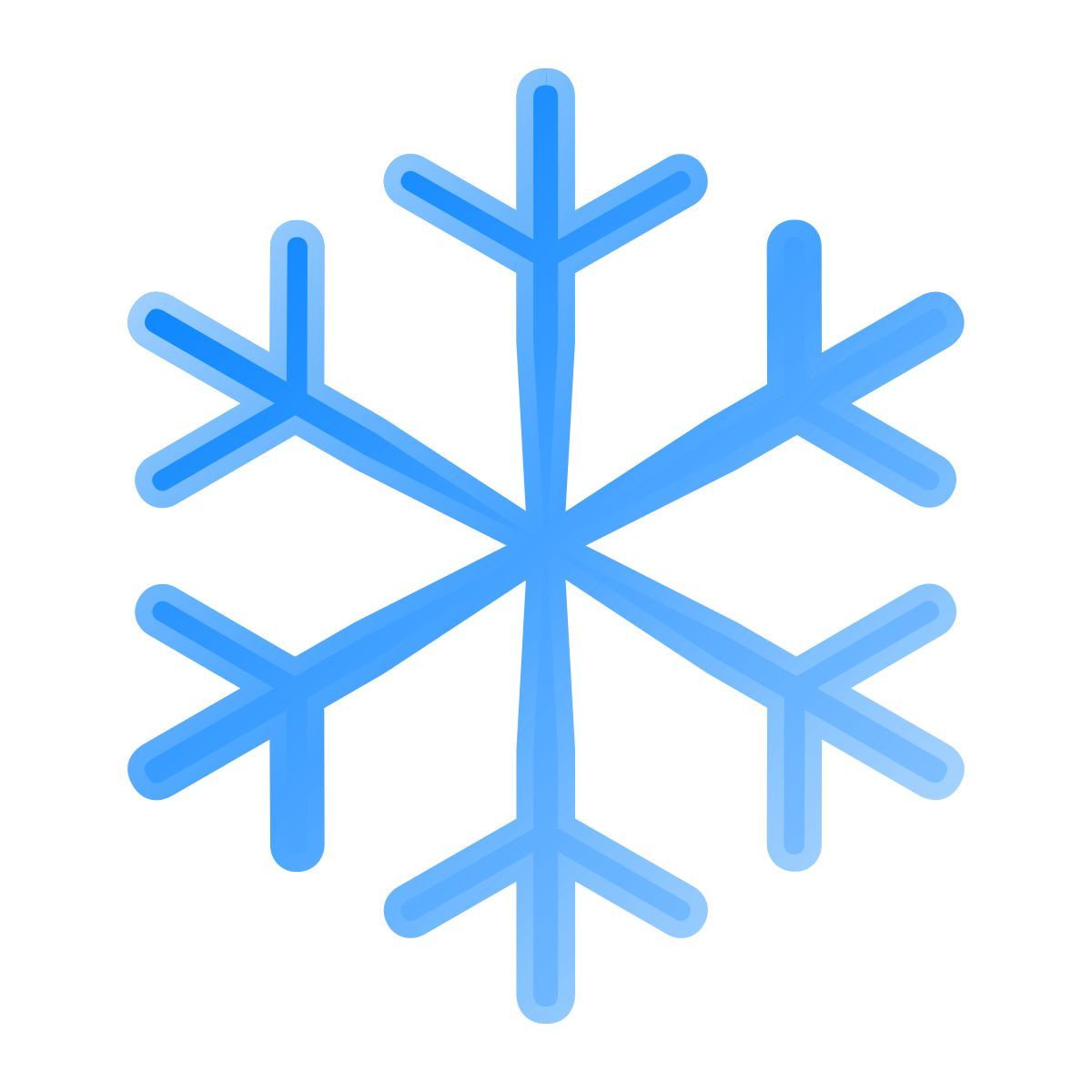 liquid glass color style schneeflocke icon