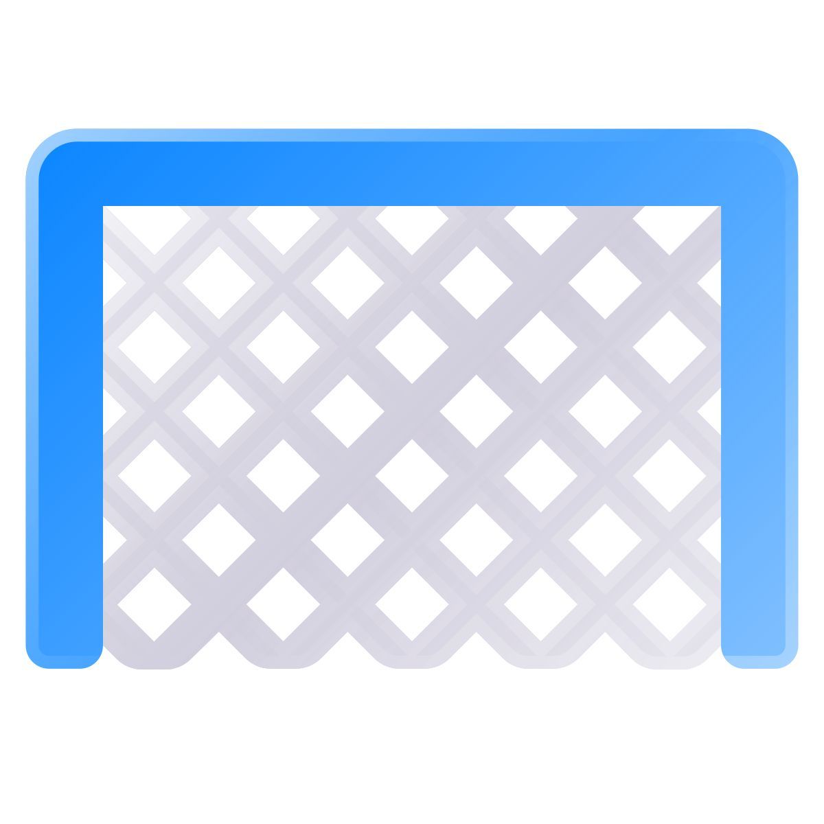 liquid glass color style fußballtor icon