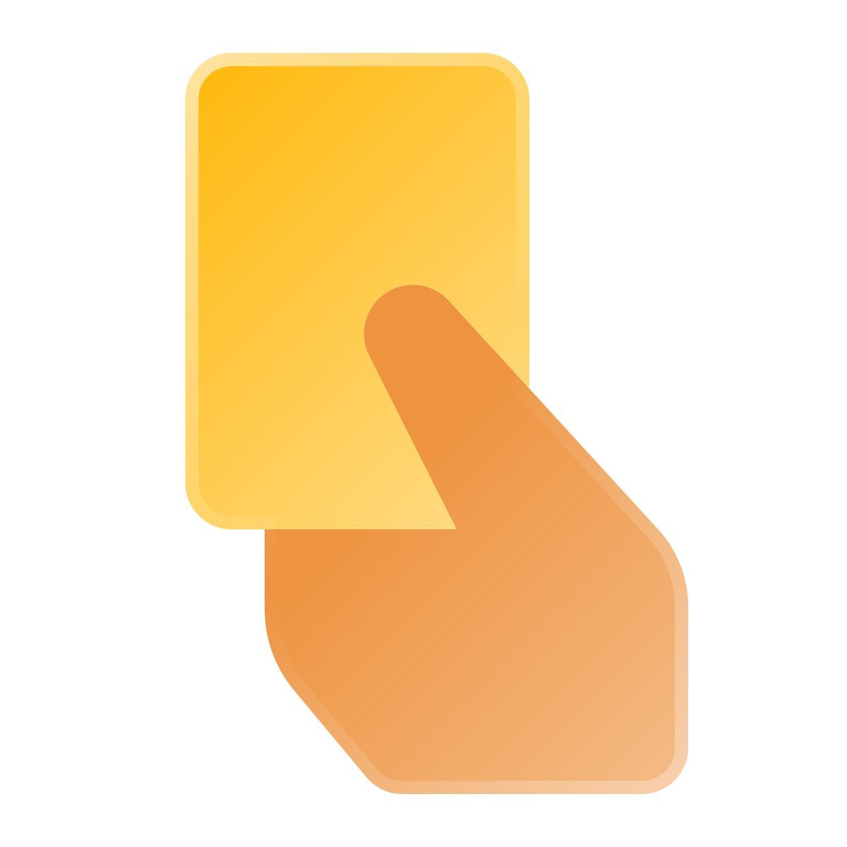 icona cartellino giallo calcio liquid glass color stile