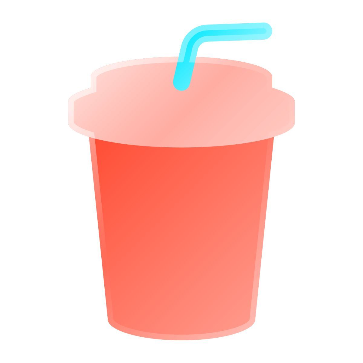 liquid glass color style soda icon