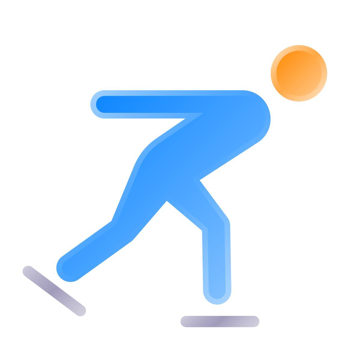 liquid glass color style patinaje de velocidad icon