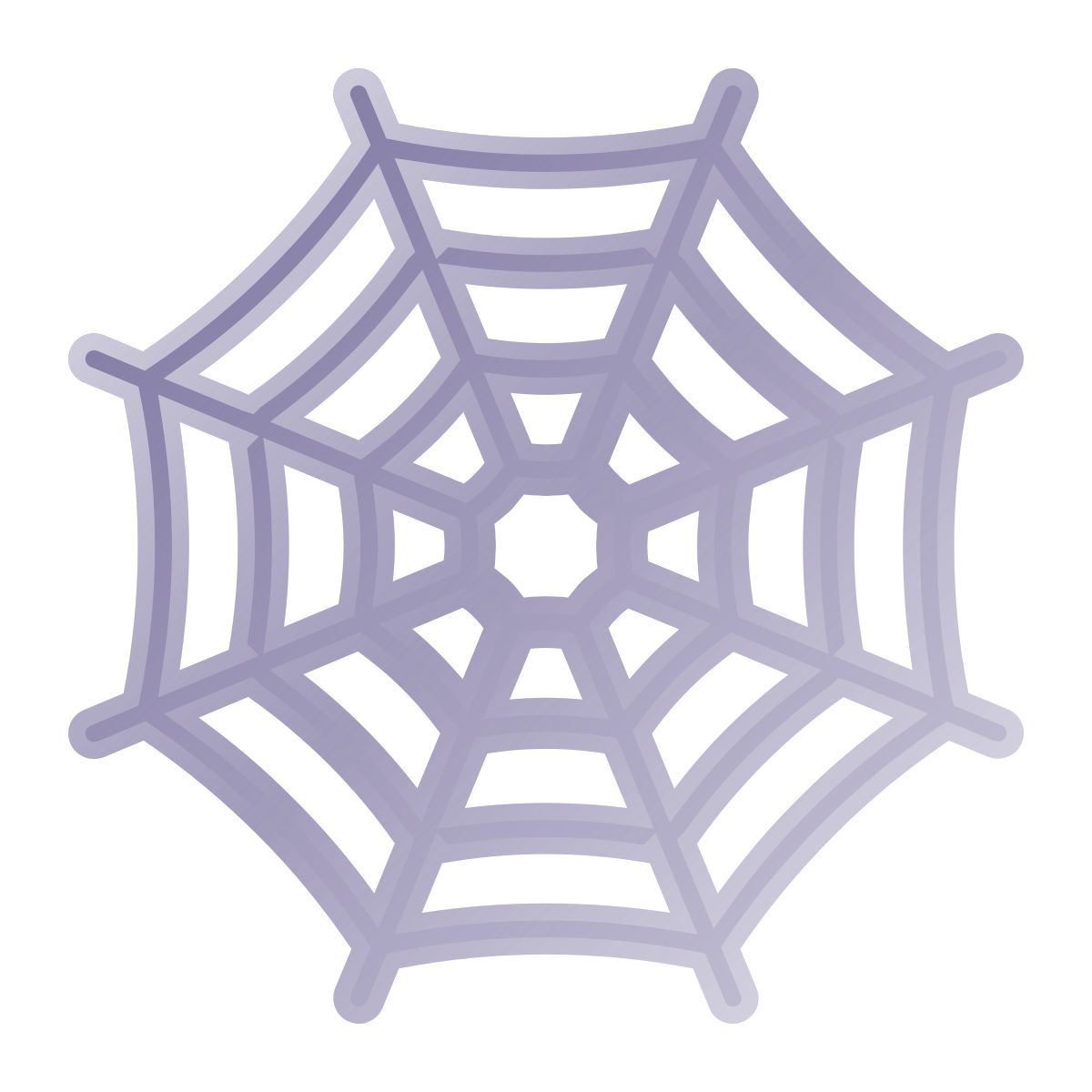 liquid glass color style spider web icon
