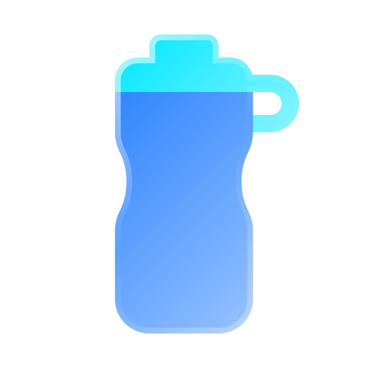 liquid glass color style sportflasche icon