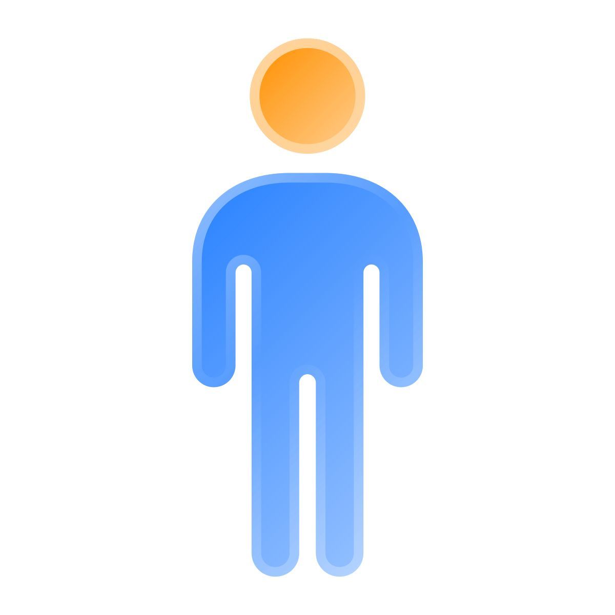 liquid glass color style 站立之人 icon