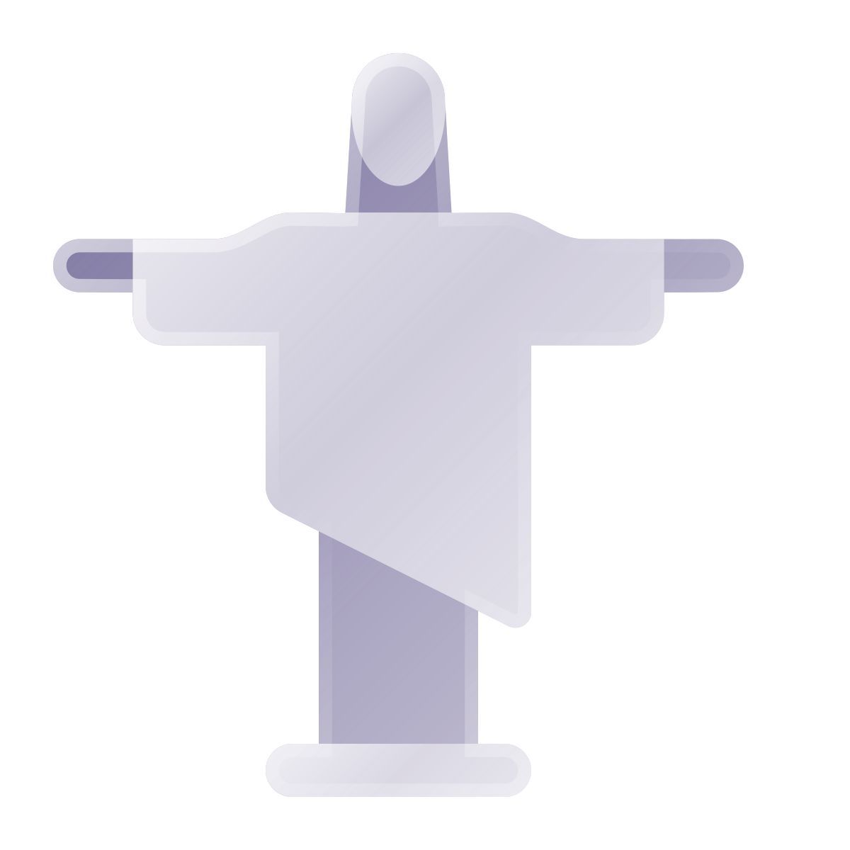 liquid glass color style statue von christus, dem erlöser icon