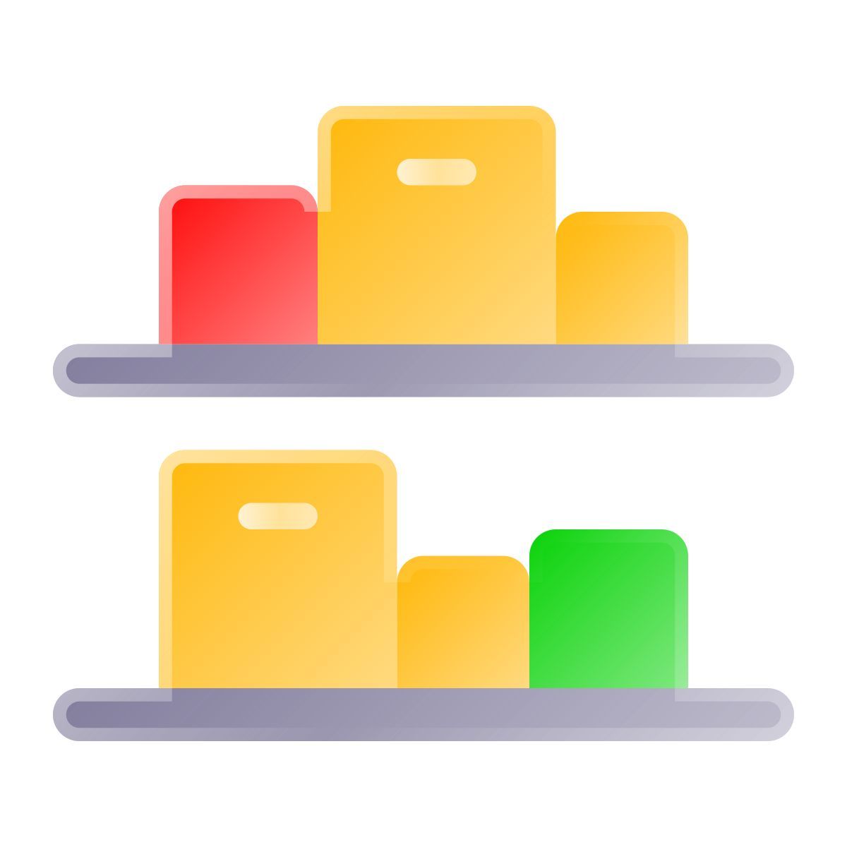 liquid glass color style 箱 icon