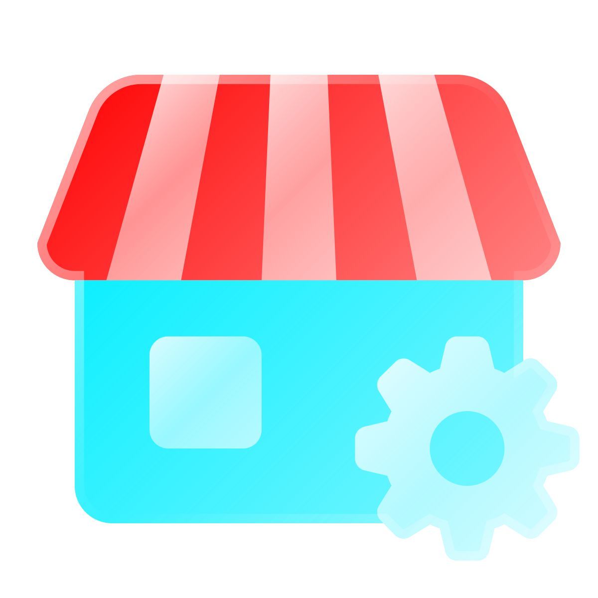 liquid glass color style store setting icon