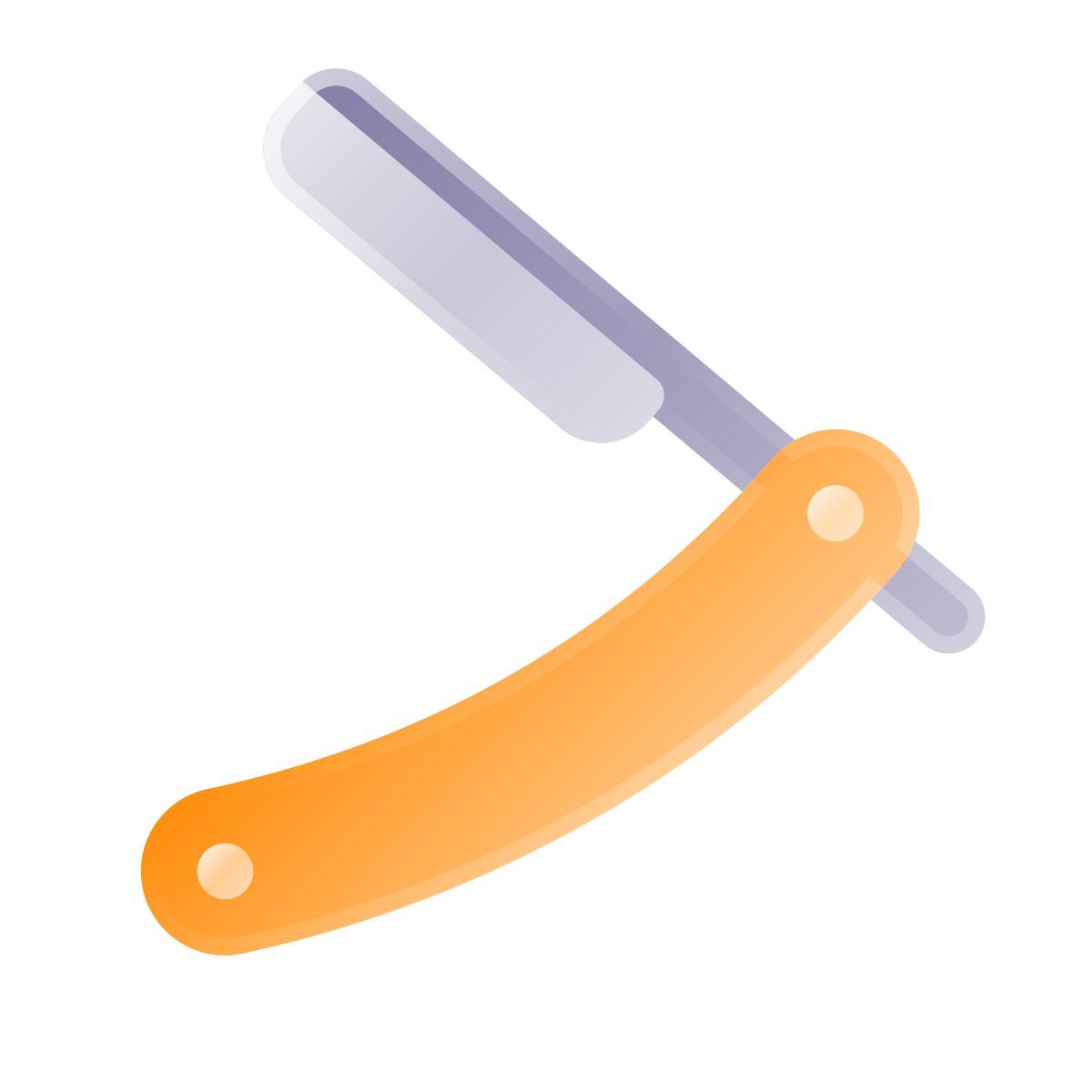 liquid glass color style navalha icon