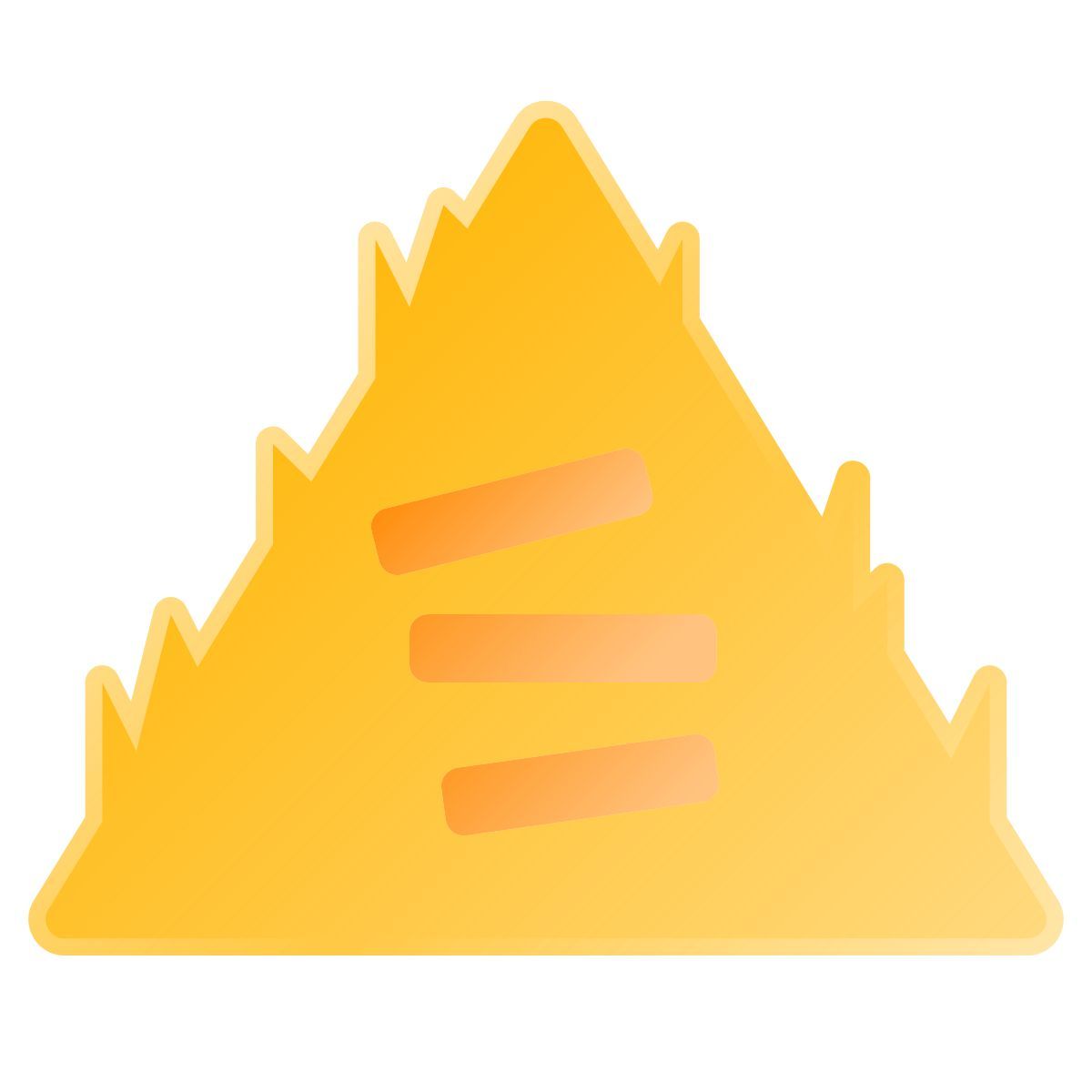 liquid glass color style mucchio di paglia icon