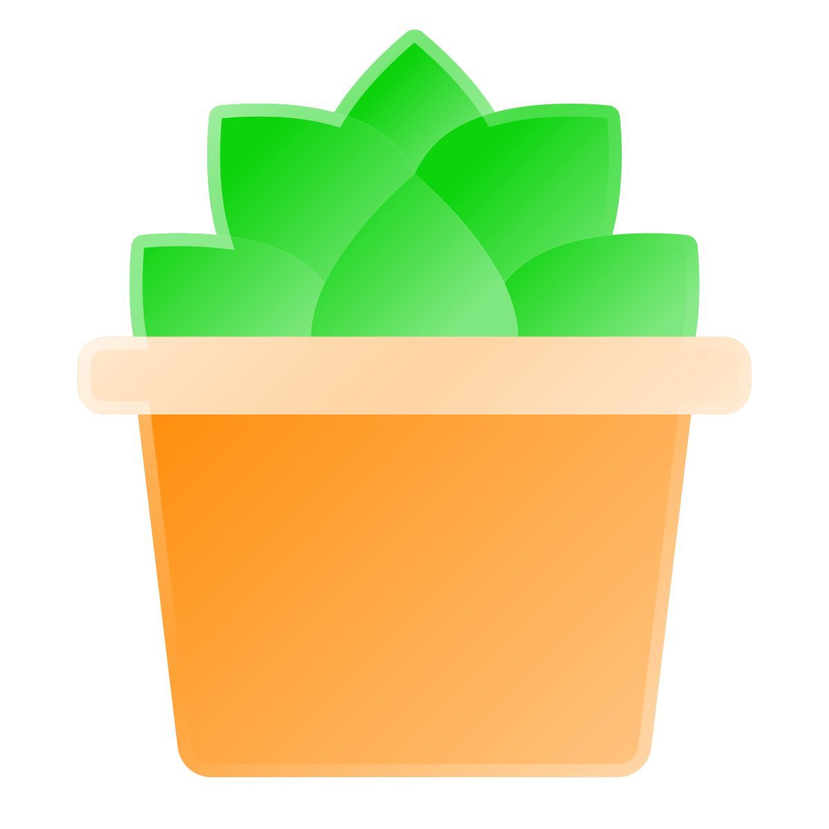 liquid glass color style суккулент icon