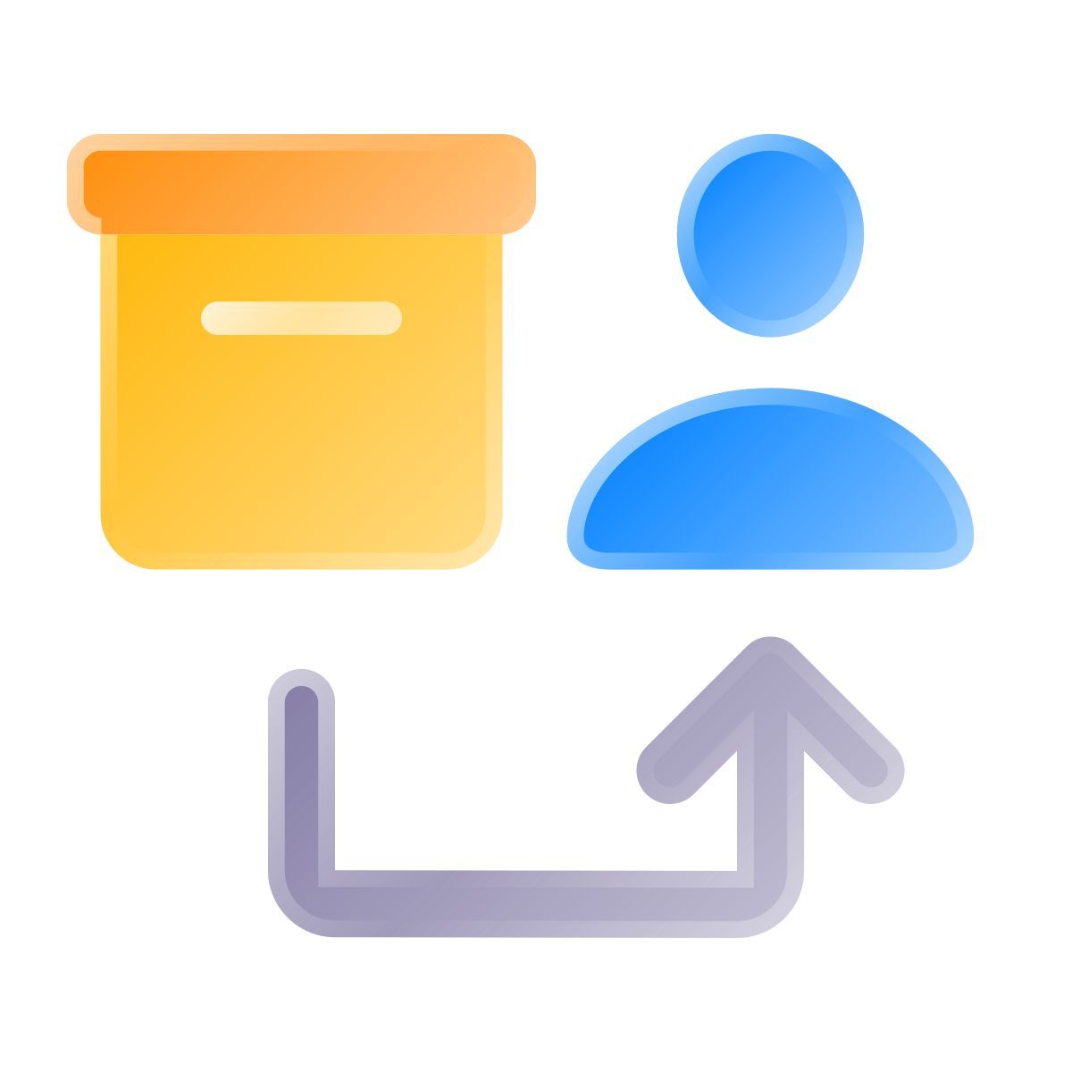 liquid glass color style catena di fornitura icon