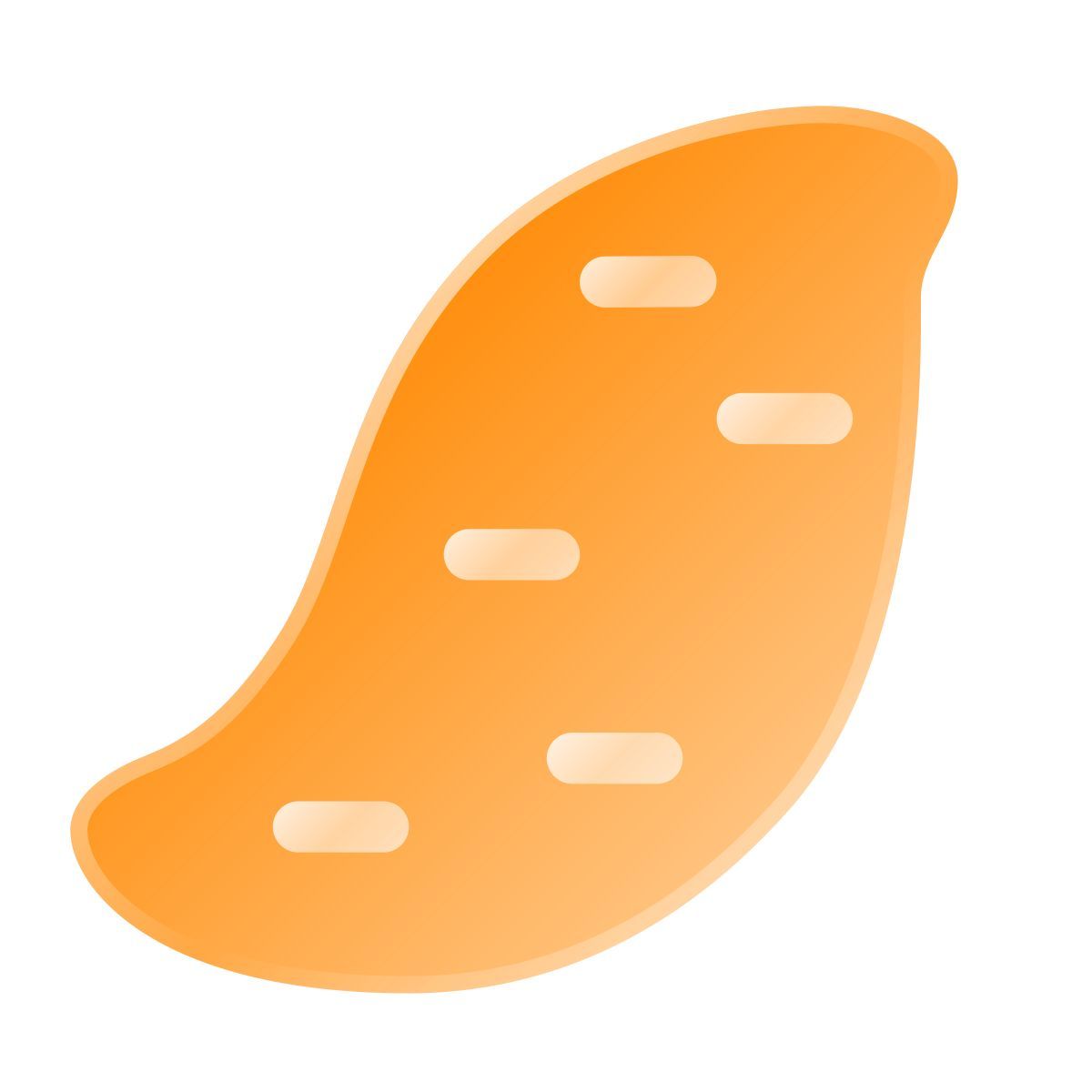 liquid glass color style patate douce icon