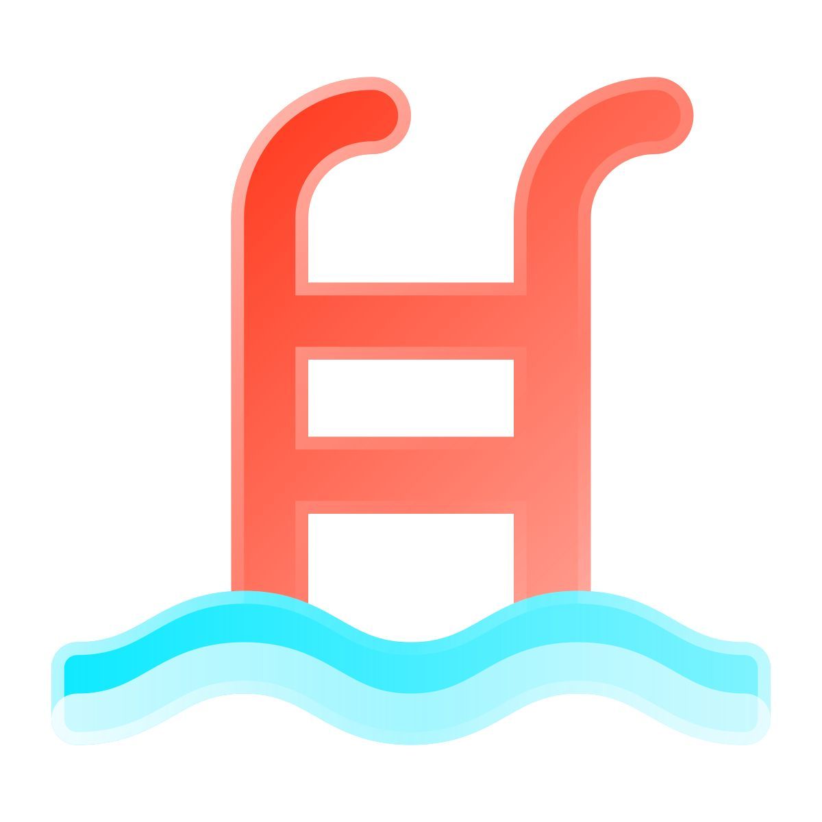 liquid glass color style schwimmbad icon