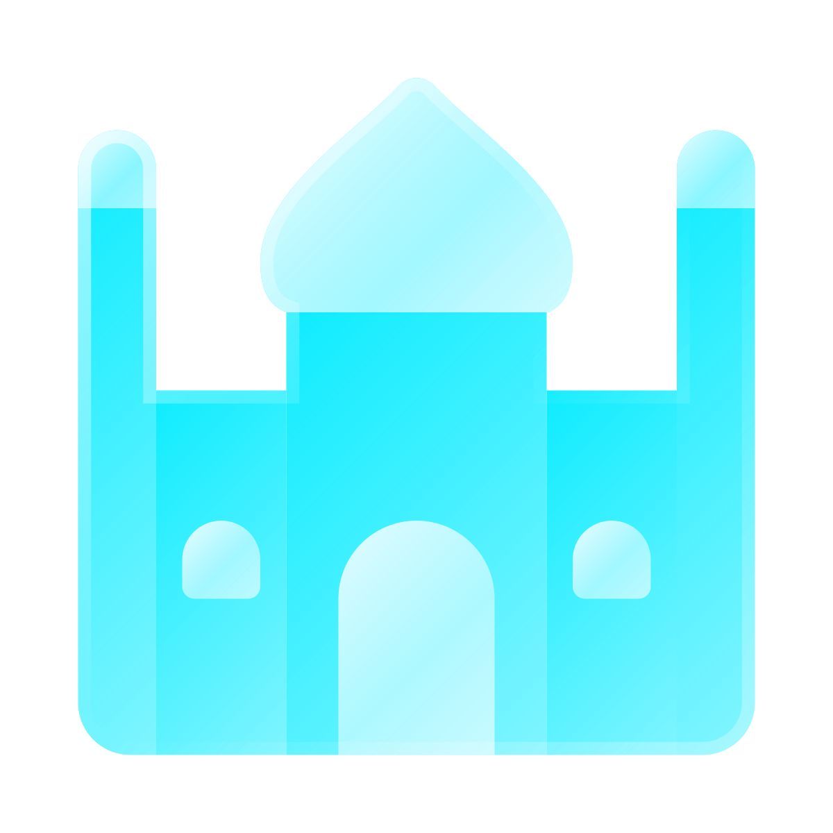 liquid glass color style 타지 마할 icon