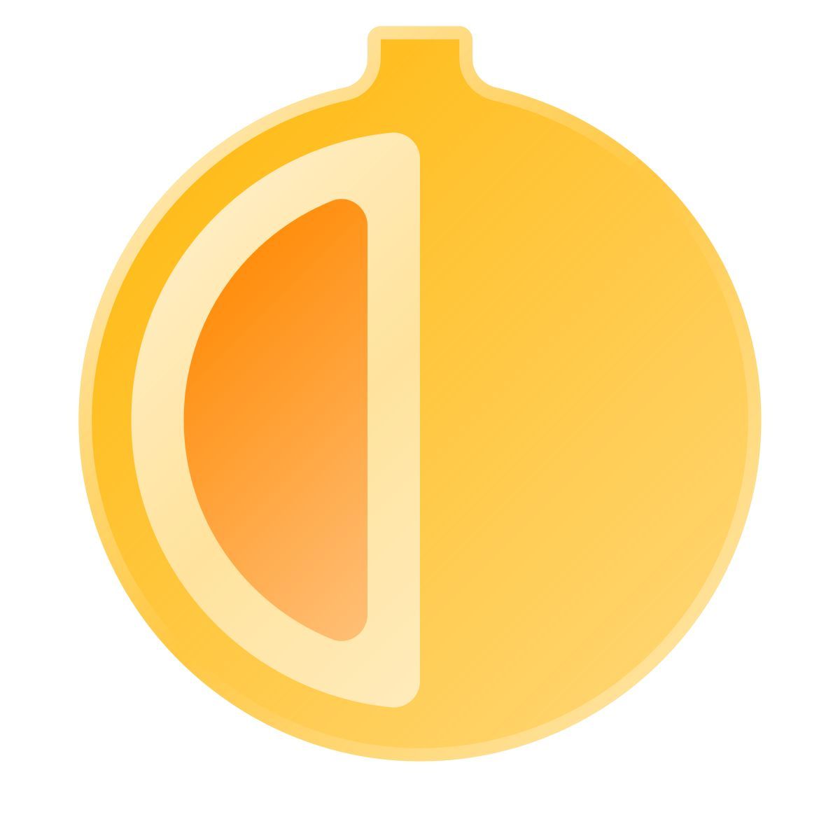 liquid glass color style tangelo icon