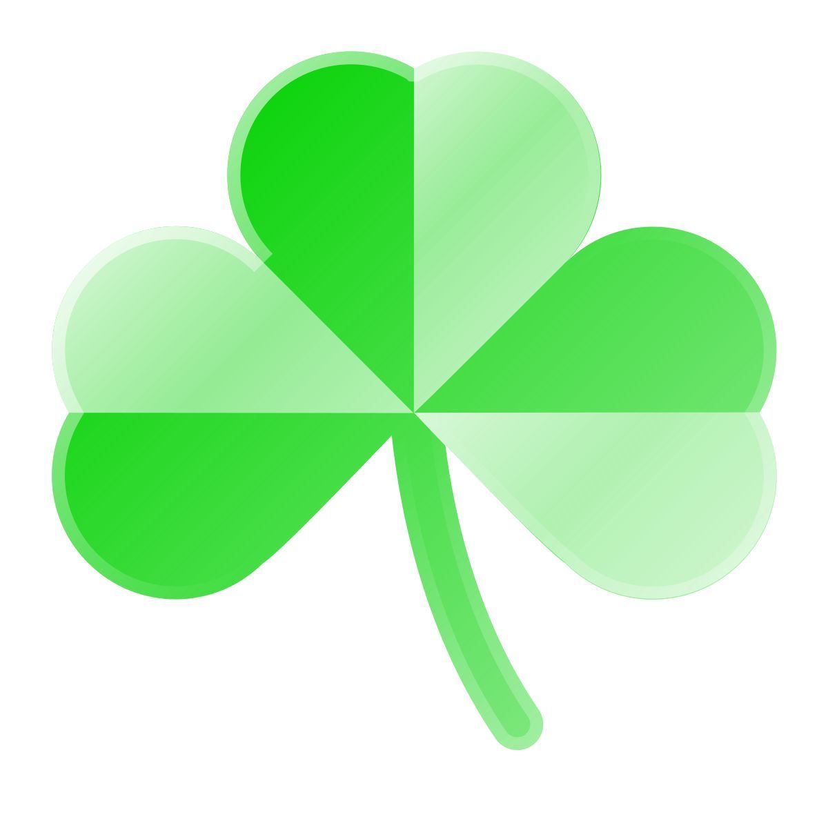 liquid glass color style three leaf clover icon