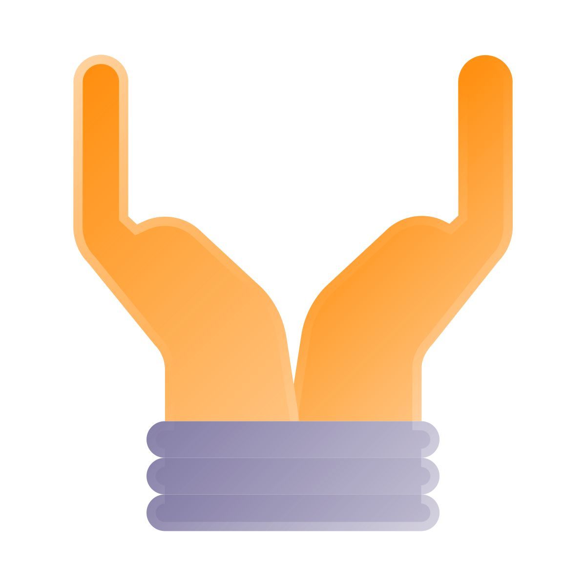liquid glass color style tied hands icon
