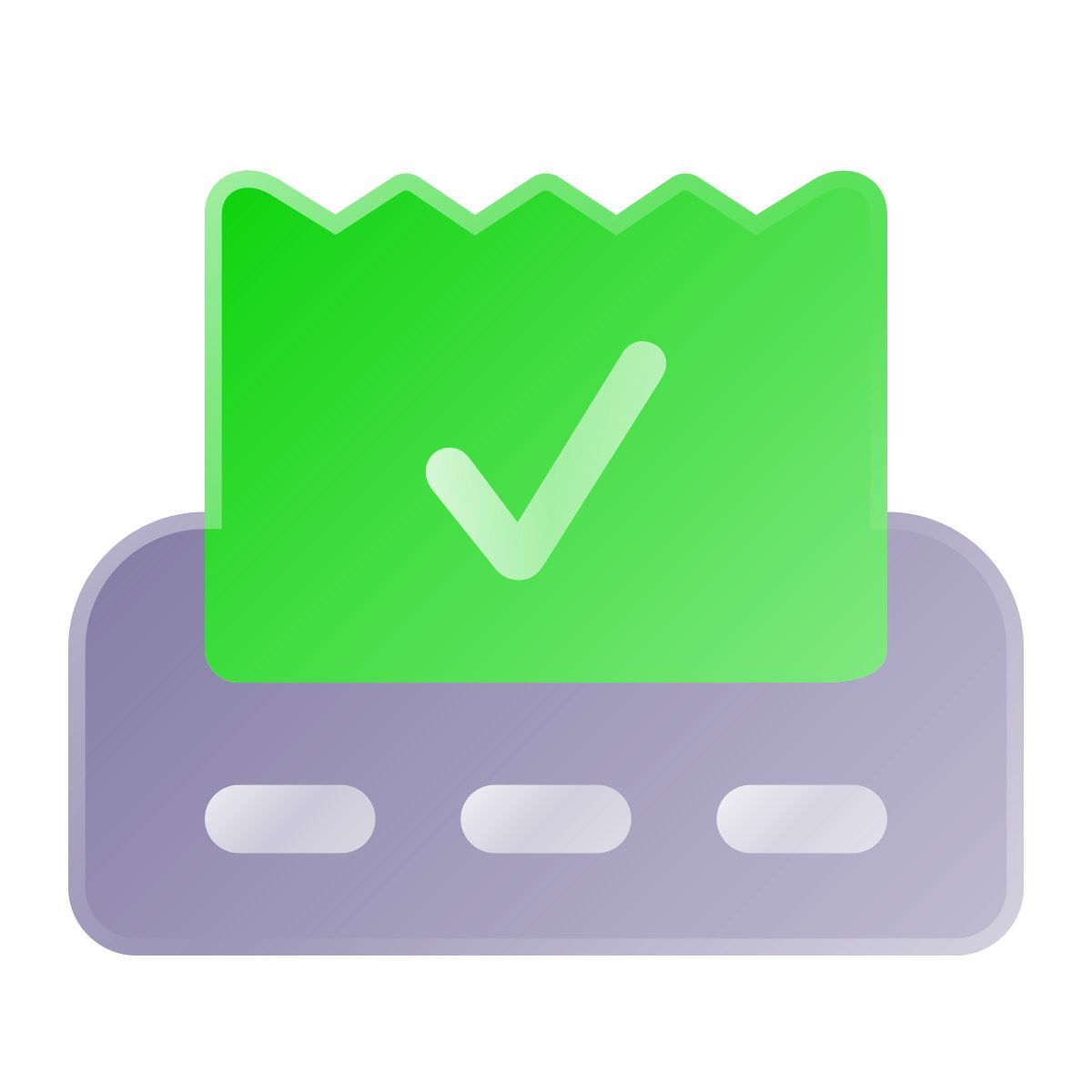 liquid glass color style transaction approuvée icon