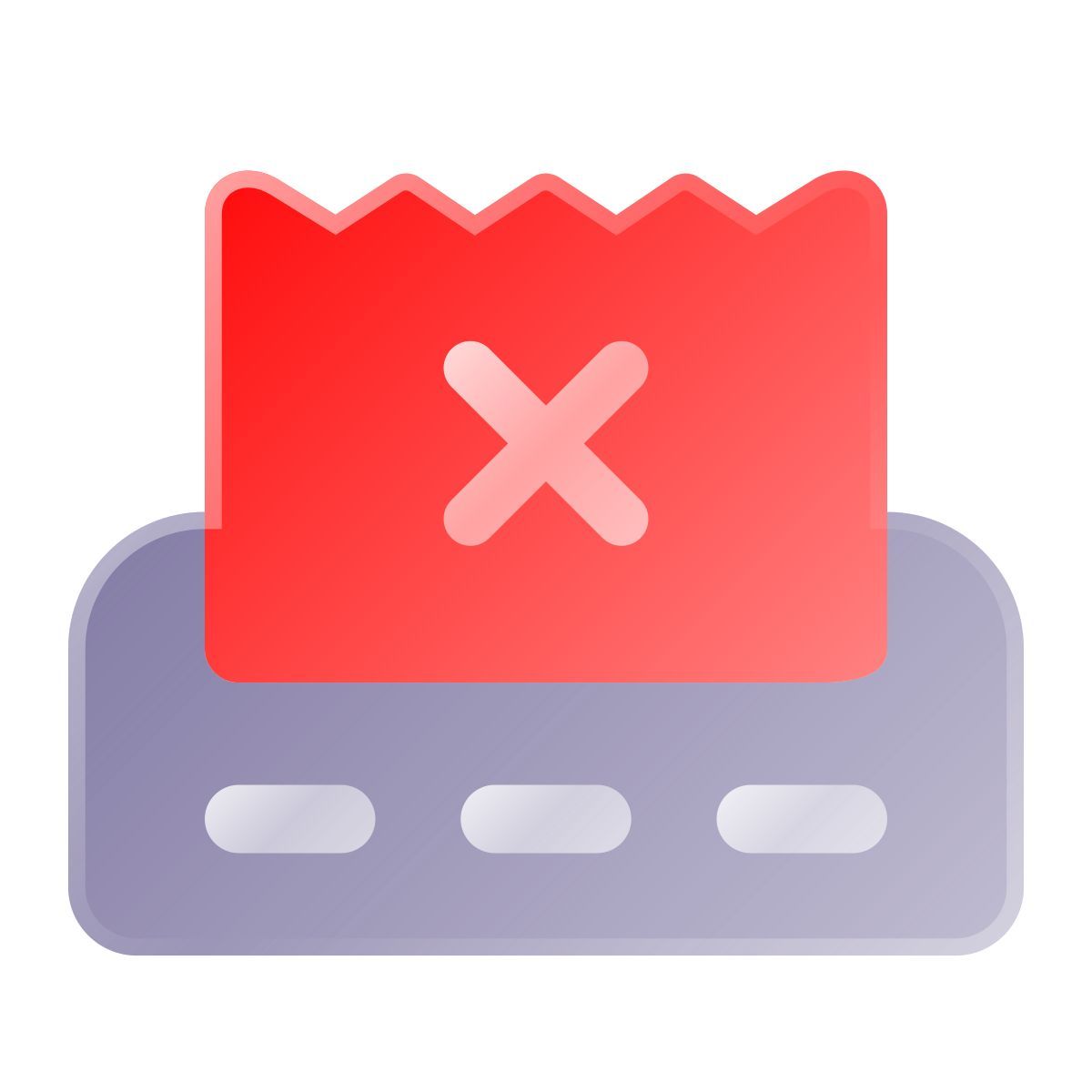 liquid glass color style transaction refusée icon