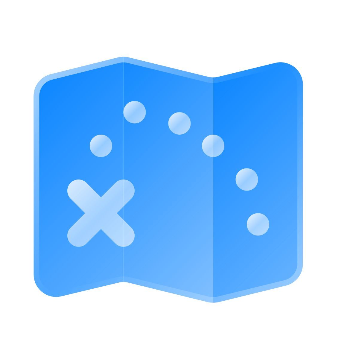 liquid glass color style treasure map icon