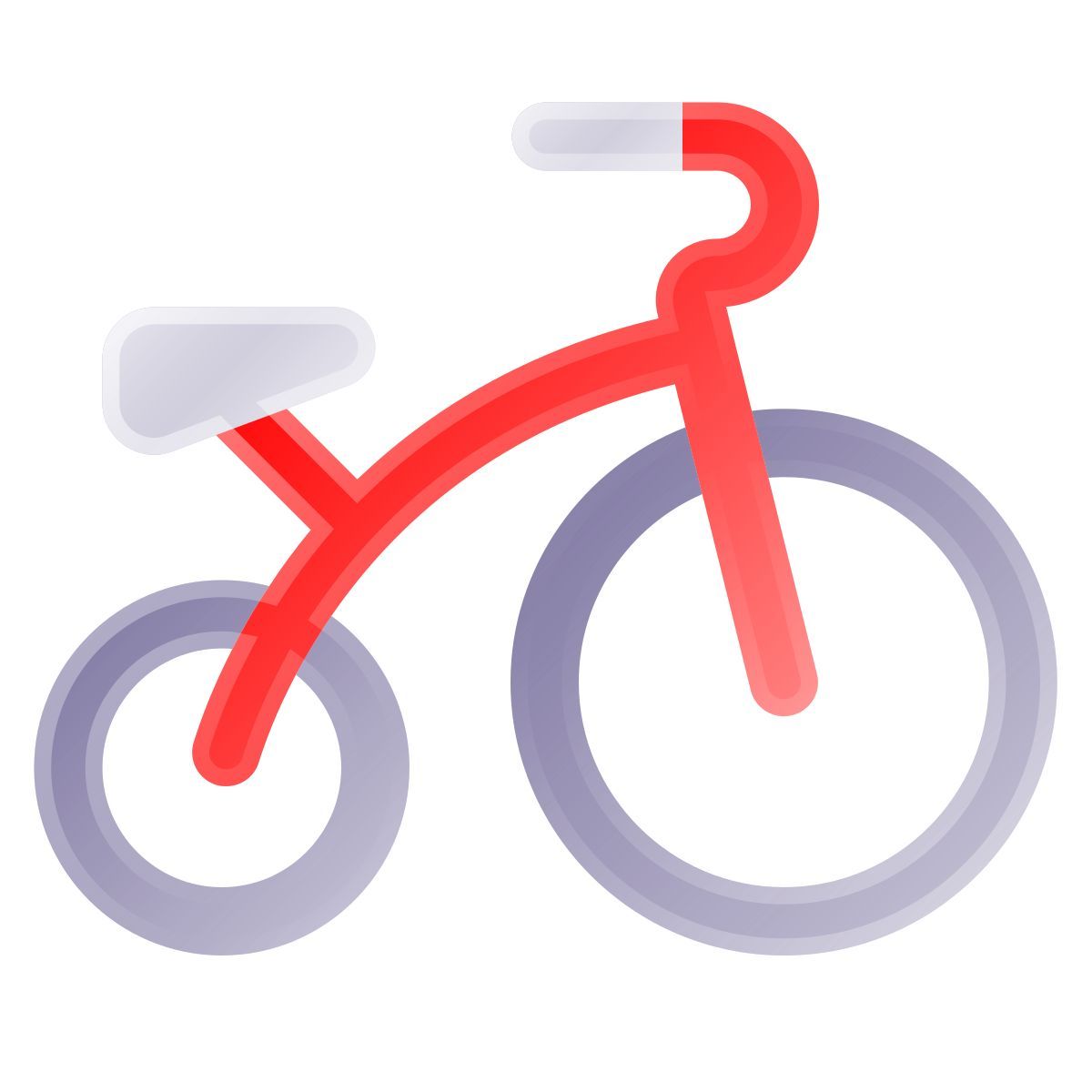 liquid glass color style dreirad icon