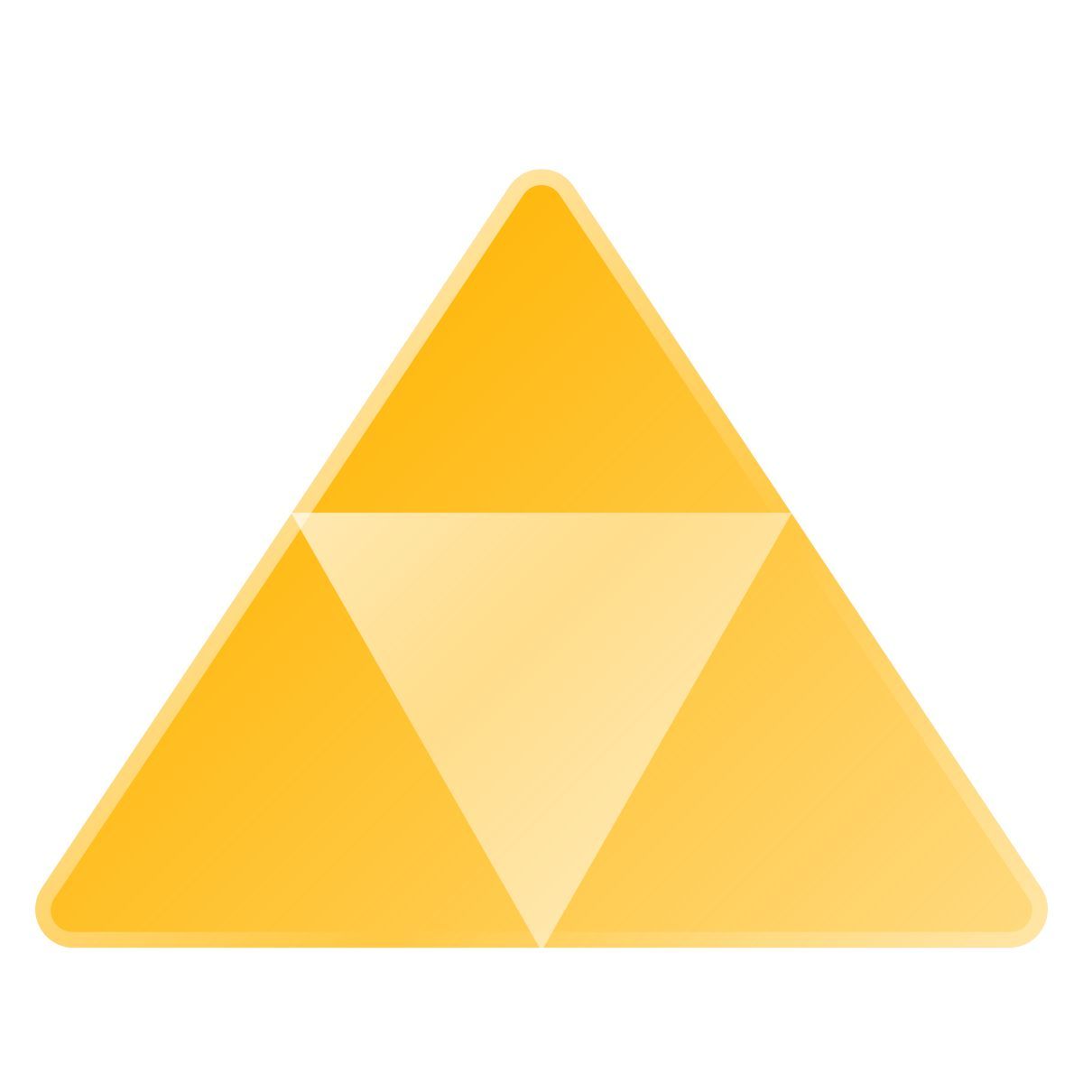 liquid glass color style triforce icon
