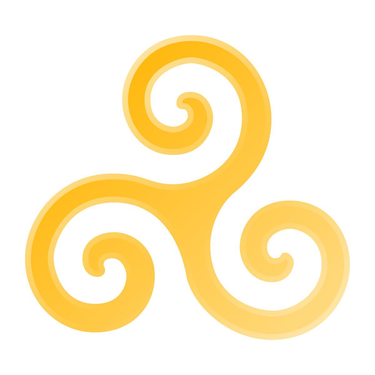liquid glass color style triskelion icon