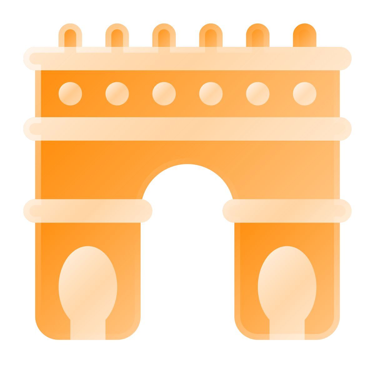 liquid glass color style triumphal arch icon