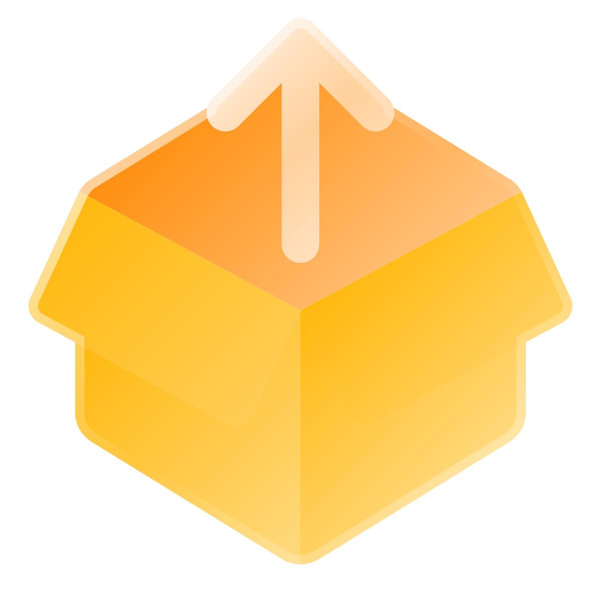 liquid glass color style desempacando icon